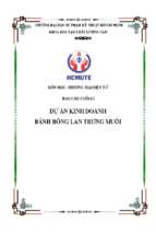 Dự án kinh doanh bánh bông lan trứng muối