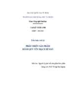 Phát triển sản phẩm bánh quy yến mạch bí ngô