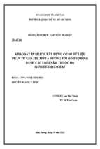 Khảo sát in silico, xây dựng cơ sở dữ liệu phân tử gen its, tef1 α hướng tới hỗ trợ định danh các loài nấm thuộc họ ganodermataceae