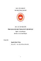 Ứng dụng học máy trong phát hiện mã độc