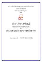 Quản lý khách hàng tiệm cắt tóc