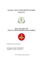 Báo cáo thực tế công ty tnhh united international pharma