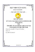 Tìm hiểu về sản phẩm card loan tại ngân hàng woori việt nam
