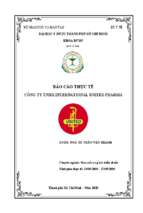 Báo cáo thực tế ctytnhh international united pharma