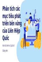Phân tích các mục tiêu phát triển bền vững của liên hiệp quốcx