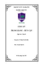 Giáo án tràng giang    huy cận (ngữ văn 11 tập 2)