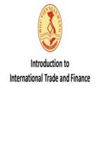 Introduction to international trade and finance