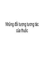 Những đối tượng tương tác của thuốc