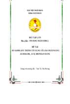 So sánh quy trình tín dụng của ba ngân hàng agribank, acb, shinhan bank