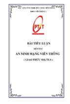 An ninh mạng viễn thông ( giao thức ssltls )