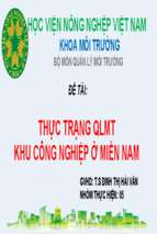 Thực trạng qlmt khu công nghiệp ở miền namx