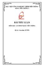 Môn học an ninh mạng viễn thông đề tài giao thức https