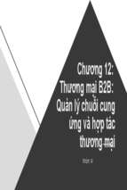 Quản lý chuỗi cung ứng và hợp tác thương mạix