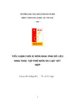 Khai thác tập phổ biến và luật kết hợp