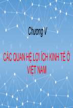 Chương v các quan hệ lợi ích kinh tế ở việt namx