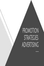 Promotion strategies advertising