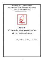 Thiết kế hệ thống nhúng đề tài cửa khoá số điện tử