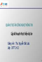 Lập kế hoạch thực hiện dự ánx