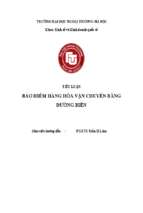 Bảo hiểm hàng hóa vận chuyển bằng đường biển