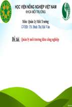 Quản lý môi trường khu công nghiệpx