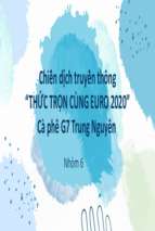 Chiến dịch truyền thông “thức trọn cùng euro 2020” cà phê g7 trung nguyênx