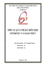 Đề tài tiểu luận giao thức bgp