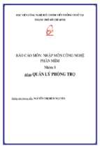 Đề tài quản lý phòng trọ
