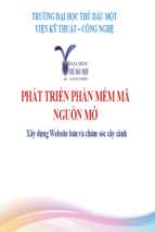 Xây dựng website bán và chăm sóc cây cảnhx