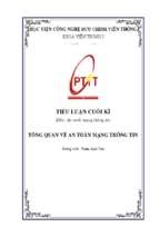 Tổng quan về an toàn mạng thông tin