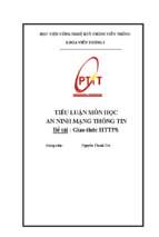 An ninh mạng thông tin đề tài  giao thức https