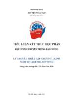 Lý thuyết thiết lập chương trình nghị sự (agenda setting)