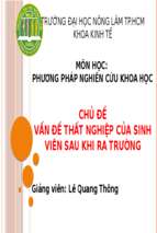 Vấn đề thất nghiệp của sinh viên sau khi ra trườngx