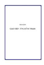 Bài giảng giao tiếp   ứng xử sư pham