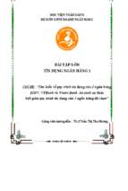 Tìm hiểu về quy trình tín dụng của 3 ngân hàng bidv, vpbank và woori bank. so sánh sự khác biệt giữa quy trình tín dụng của 3 ngân hàng đã chọn
