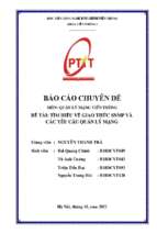 Tìm hiểu về giao thức snmp và các yêu cầu quản lý mạng