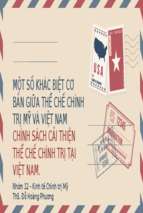 Một số khác biệt cơ bản giữa thể chế chính trị mỹ và việt nam chính sách cải thiện thể chế chính trị tại việt namx