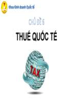 Chủ đề thuế quốc tế