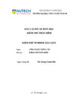 Kiểm thử website bán giày