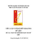 Chọn mô hình phù hợp cho dữ liệu