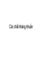 Các chất kháng khuẩnx