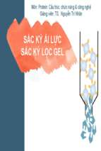Sắc ký ái lực sắc ký lọc gelx