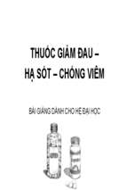 Thuốc giảm đau – hạ sốt – chống viêm