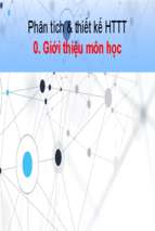 Phân tích thiết kế hệ thống thông tinx