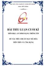 Tiêu chuẩn mật mã hóa tiên tiến và ứng dụng