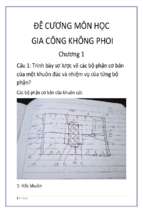 Đề cương môn học gia công không phoi