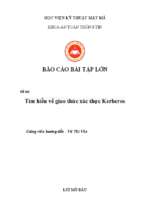 Tìm hiểu về giao thức xác thực kerberos