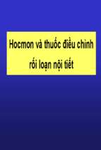 Hocmon và thuốc điều chỉnh  rối loạn nội tiết