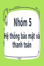 Hệ thống bảo mật và thanh toánx