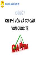 Chi phí vốn và cơ cấu vốn quốc tế