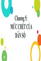 Chương 5 mức chết của dân sốx